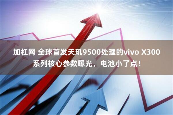 加杠网 全球首发天玑9500处理的vivo X300系列核心参数曝光，电池小了点！